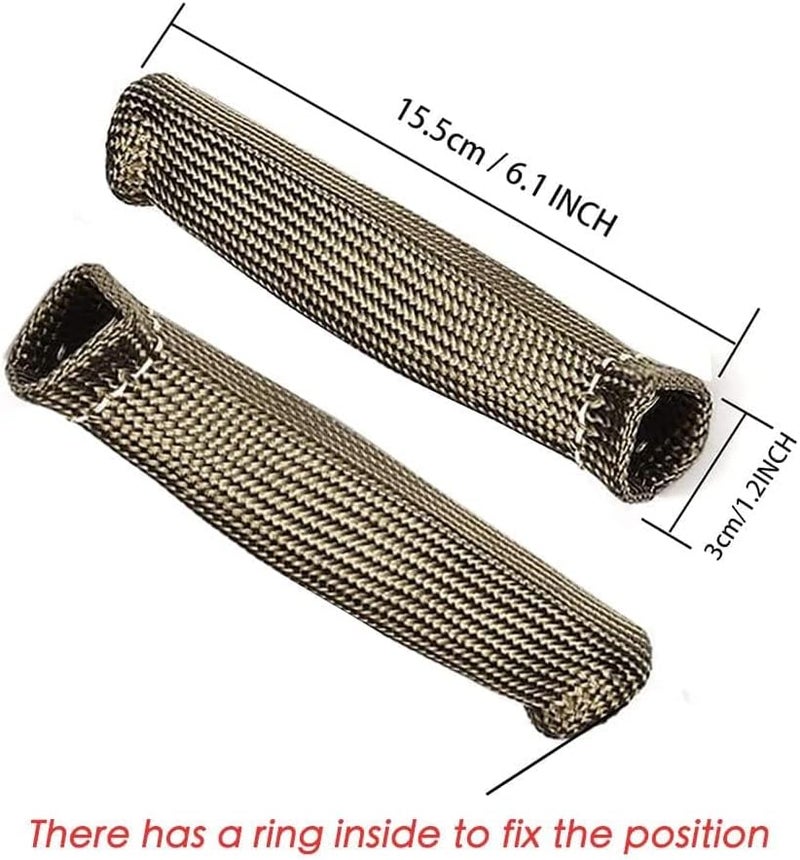 BaiYiQing Titanium Spark Plug Wire Boots Thermal Protection Insulator Sleeve, 2500 Degree Heat shield Cover Wrap 6 inch for Car Truck 8PCS - Image 3